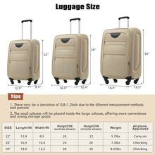 Load image into Gallery viewer, Softside Luggage Expandable Set With Duffel Bag Upright Spinner
