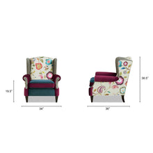 Load image into Gallery viewer, Anya - Wingback Accent Arm Chair - Blue
