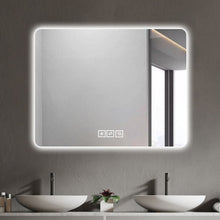 Load image into Gallery viewer, 28" Bathroom Mirror With LED Lights Front And Backlit, Anti-Fog Lighted Vanity Mirrors For Wall Mounted And 5 Level Dimmable, Horizontal / Vertical - Clear
