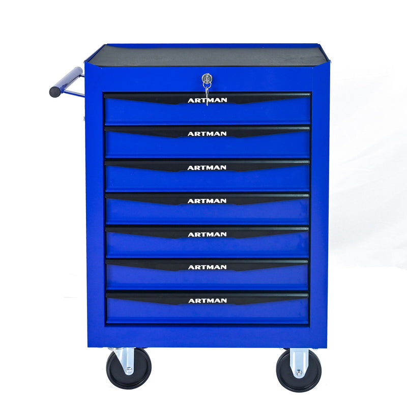 Rolling Metal Tool Chest With Drawers, Steel Storage Cabinet With Ball Bearing Slides