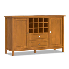 Load image into Gallery viewer, Warm Shaker - Storage Cabinet With Wine Rack - Brown
