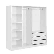 Load image into Gallery viewer, Doorless Storage Wardrobe For Dedroom With Shelves And 3 Drawers
