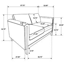 Load image into Gallery viewer, Fisher - Upholstered Panel Arm Loveseat - Taupe

