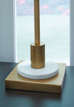 Load image into Gallery viewer, Fritzburn - Metal Table Lamp - Gold Finish / White
