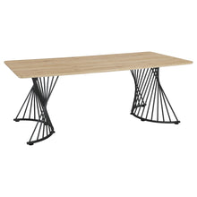 Load image into Gallery viewer, Galahan - Rectangular Dining Table With Twisted Pedestal Base - Oak
