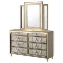 Load image into Gallery viewer, Mika - 8 Drawer LED Dresser With Mirror - Ivory
