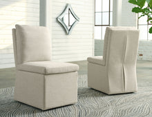 Load image into Gallery viewer, Krystanza - 9 Pc. - Dining Room Table, 8 Oatmeal Side Chairs - Weathered Gray
