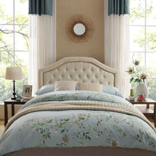 Load image into Gallery viewer, Queen &amp; Full Size Headboard With Diamond Tufting And Nailhead Trim - Beige
