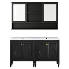 Load image into Gallery viewer, Double Sink Bathroom Vanity Set With Wall Mount Mirror Cabinet
