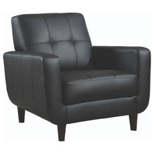 Load image into Gallery viewer, Track Arm Accent Chair With Tufted Upholstery - Black
