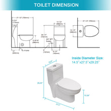 Load image into Gallery viewer, 1 Piece Toilet With Dual Flush And Soft Closing Seat - White

