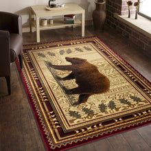 Load image into Gallery viewer, Nature's Nest - 5'3" X 7'3" Lodge Area Rug - Multi, Red

