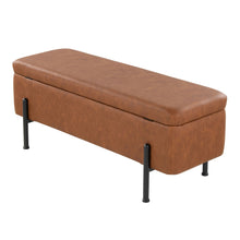 Load image into Gallery viewer, Daniella - Contemporary Storage Bench - Black / Camel
