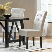 Load image into Gallery viewer, Carter - 5 Tuft Dining Chair With Button Tufted Backrest And Espresso Legs - Ivory
