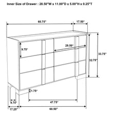 Load image into Gallery viewer, Lincoln - 6 Drawer Dresser - Natural / White
