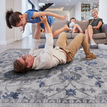 Load image into Gallery viewer, Marfi - 8' X 10' Oriental Area Rug - Blue / Silver

