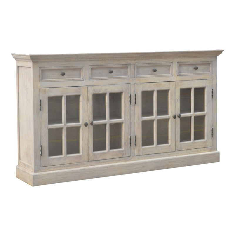 Glazed Sideboard - Natural / White