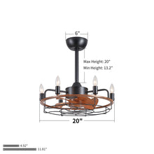 Load image into Gallery viewer, Modern Farmhouse Ceiling Fan, Adjustable Hanging
