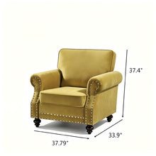 Load image into Gallery viewer, Upholstered Accent Armchair With Turned Legs For Living Room
