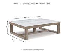 Load image into Gallery viewer, Loyaska - Rectangular Cocktail Table - Brown / Ivory
