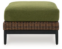 Load image into Gallery viewer, Horizon Hall - Ottoman With Cushion - Brown / Green
