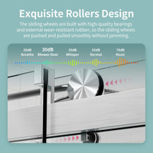 Load image into Gallery viewer, Frameless Sliding Shower Door With Soft- Close, 3 / 8" Tempered Glass
