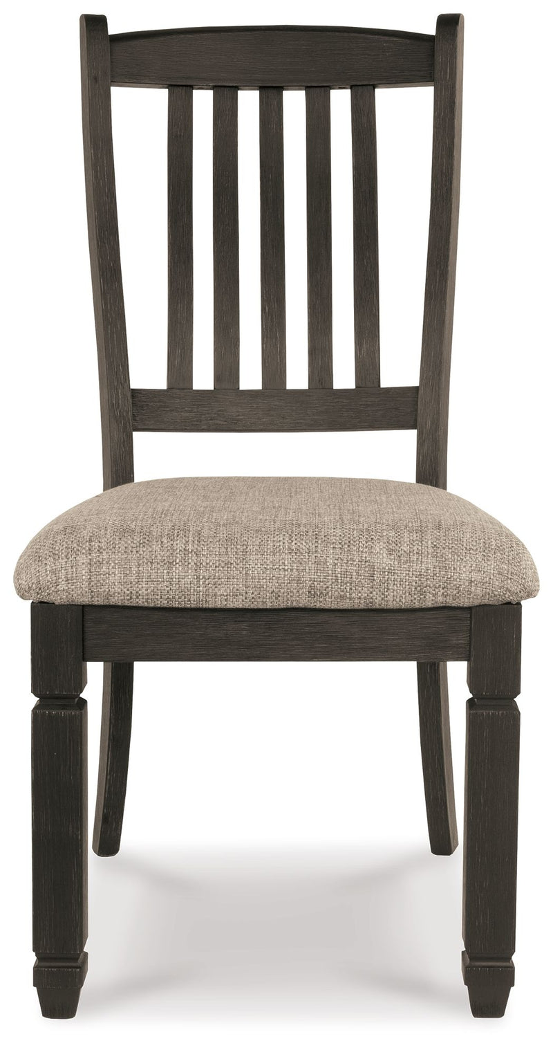 Tyler Creek - Dining UPH Side Chair (Set of 2) - Slatback - Black / Grayish Brown