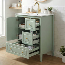 Load image into Gallery viewer, Retro Bathroom Vanity With Sink, Soft Closing Cabinet &amp; Drawers
