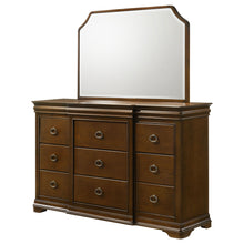 Load image into Gallery viewer, Leonide - 9 Drawer Dresser With Mirror - Cherry
