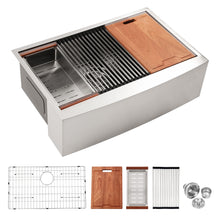 Load image into Gallery viewer, Classic Ceramic Farmhouse Sink Workstation Single Bowl With Durable Finish

