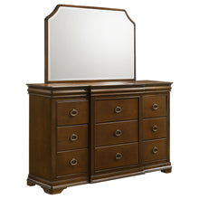 Load image into Gallery viewer, Leonide - 9 Drawer Dresser With Mirror - Cherry
