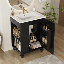 Load image into Gallery viewer, Classic Retro Bathroom Vanity With Sink, Door Shelf, Side Open Storage Frame
