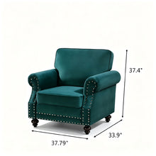 Load image into Gallery viewer, Upholstered Accent Armchair With Turned Legs For Living Room
