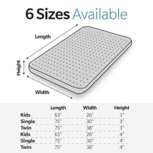 Load image into Gallery viewer, Memory Foam Camping Mattress With Water Resistant Zipper Cover - Gray
