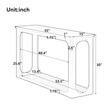 Load image into Gallery viewer, Console Table With Open Arch Cutouts For Living Room Hallway - Espresso
