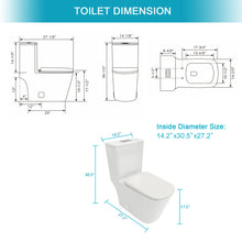 Load image into Gallery viewer, 1 Piece Toilet &amp; Dual Flush And Soft Closing Seat - White
