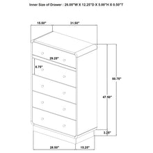 Load image into Gallery viewer, Burton - 5 Drawer Chest Of Drawers - Black
