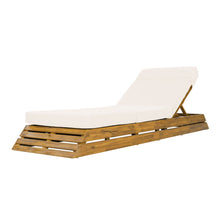 Load image into Gallery viewer, Chaise Lounge Set With 4 Fold Cushion And Built In Headrest
