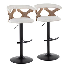 Load image into Gallery viewer, Gardenia - Contemporary Adjustable Barstool &amp; Swivel With Rounded T Footrest (Set of 2)
