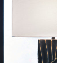 Load image into Gallery viewer, Bartlen - Poly Table Lamp - Black / Gold Finish
