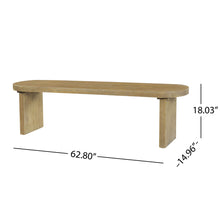 Load image into Gallery viewer, Indoor Dining Bench, 350 Lbs Weight Capacity, Fits 3 People - Pine
