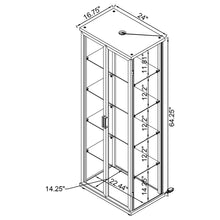 Load image into Gallery viewer, Nevra - 4 Shelf Display LED Curio Cabinet
