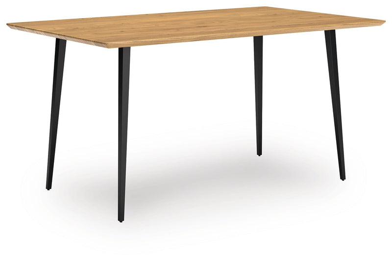 Gretlynn - Rectangular Dining Room Table - Black / Natural