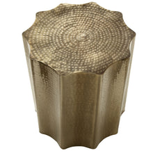 Load image into Gallery viewer, Drum Accent Side Table, Stylish Scalloped Design
