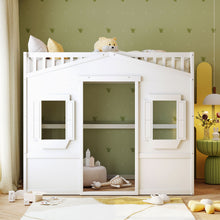 Load image into Gallery viewer, House Loft Bed With Ladder
