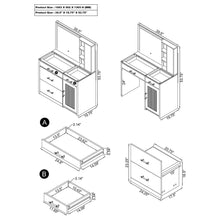 Load image into Gallery viewer, Kerr - 2 Drawer Makeup Vanity Table With Mirror And Stool
