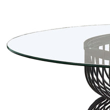 Load image into Gallery viewer, Round Dining Table Industrial Dining Table With Open Cage Base - Gunmetal
