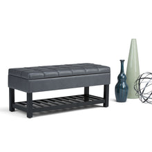 Load image into Gallery viewer, Saxon - Upholstered Transitional Storage Ottoman Bench
