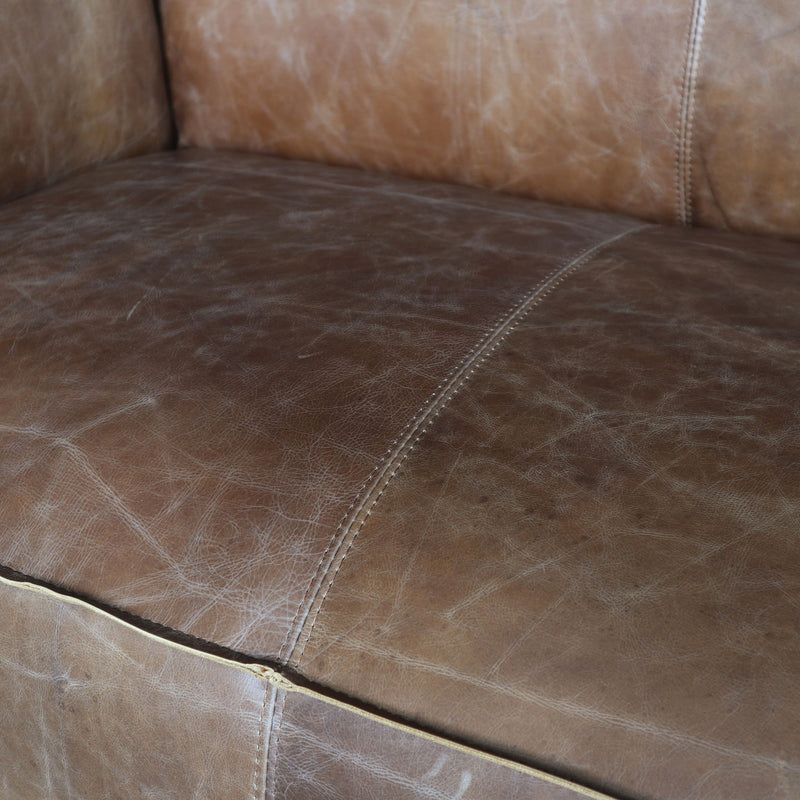 Brancaster - Top Grain Leather Living Room Set - Brown