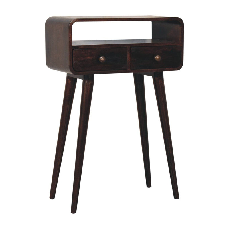 Solid Wood Curved Console Table